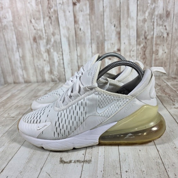 Nike Air Max 270 White Gold Tint Sneakers 943345-103 Womens 7.5 Youth 6Y - Picture 2 of 8